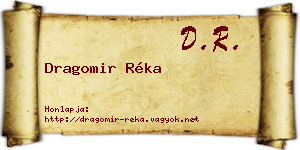 Dragomir Réka névjegykártya
