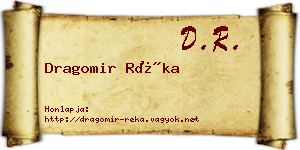 Dragomir Réka névjegykártya